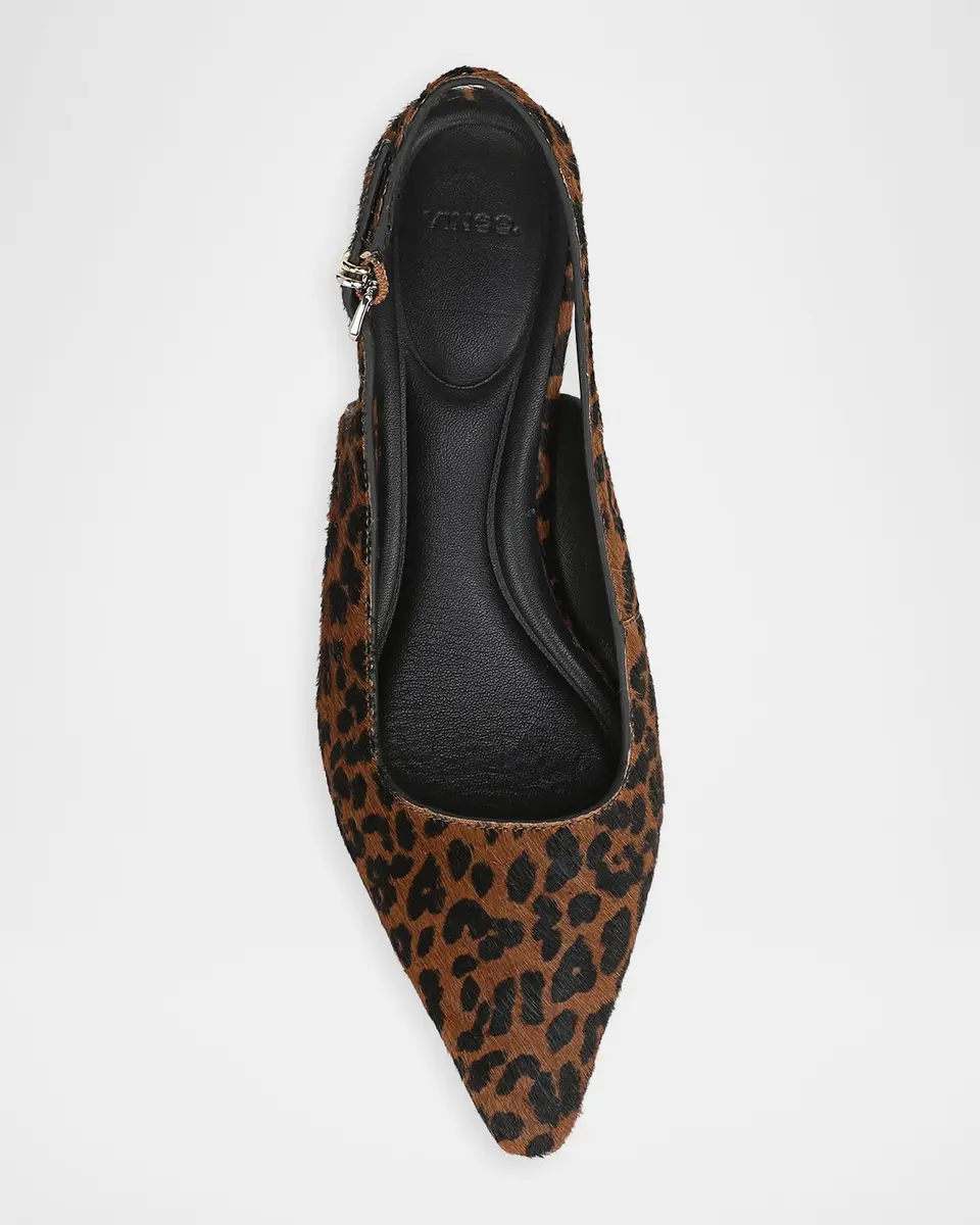 Vince 45mm Sabra II Leopard Calf Hair Slingback Pumps | Thumbnail 4