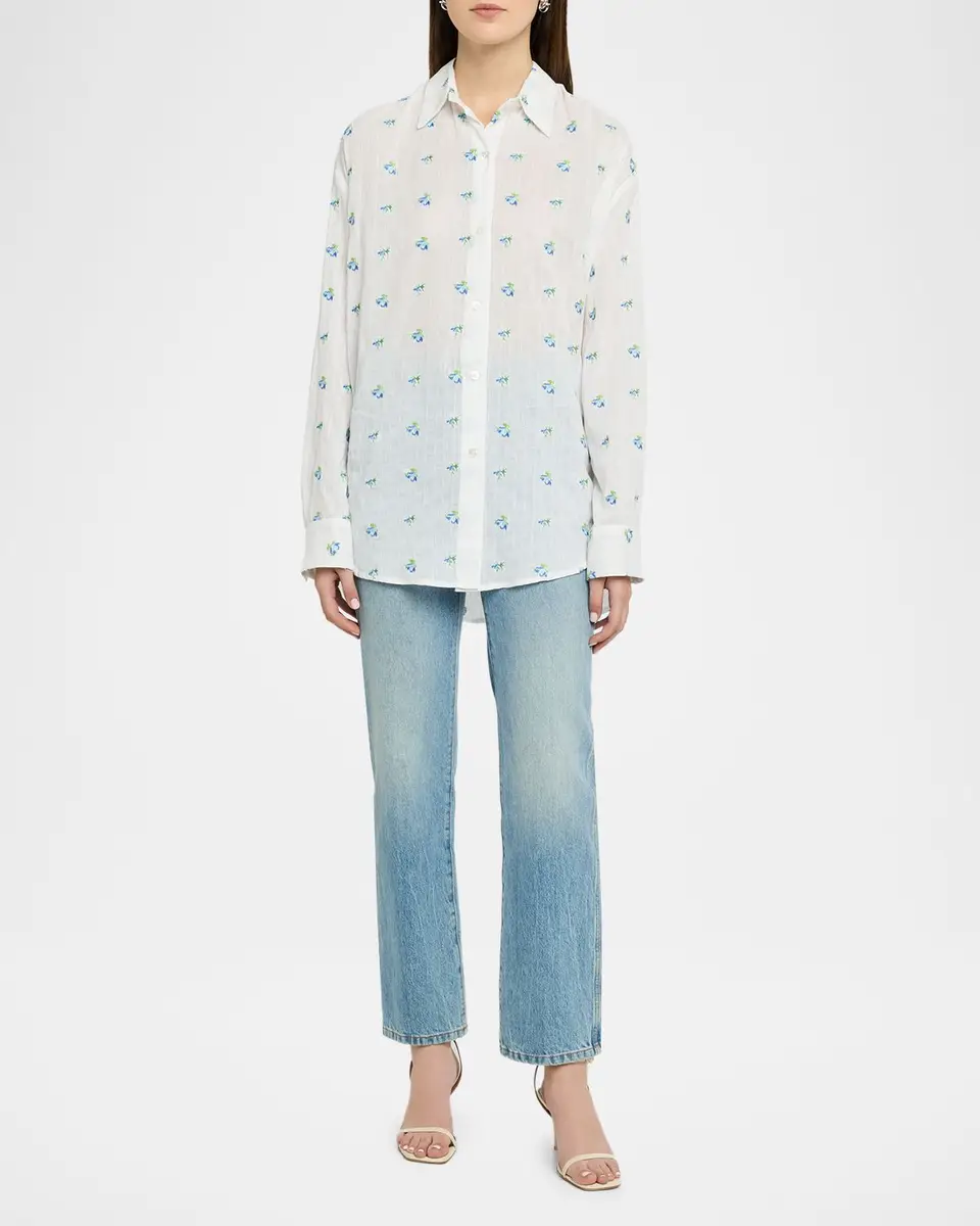 Cissa Floral Oversized Button-Front Shirt | Thumbnail 2