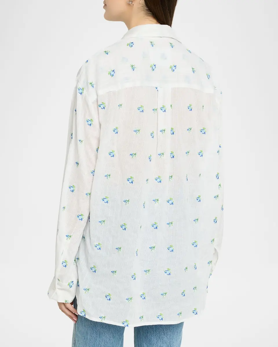 Cissa Floral Oversized Button-Front Shirt | Thumbnail 3