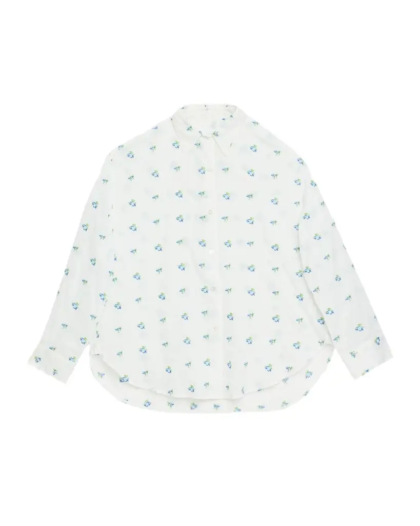 CISSA Floral Oversized Button-Front Shirt | Image 1 CISSA Floral Oversized Button-Front Shirt | Image 1