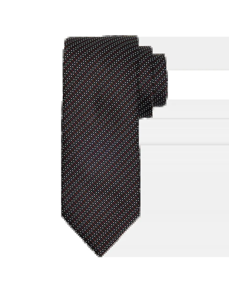 Brioni Men's Silk and Cotton Micro Jacquard Tie | Thumbnail 2 Brioni Men's Silk and Cotton Micro Jacquard Tie | Thumbnail 2
