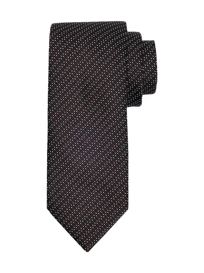 Brioni Men's Silk and Cotton Micro Jacquard Tie
