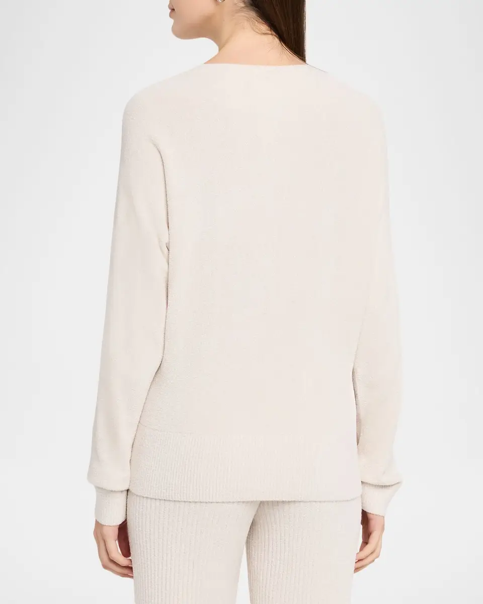 Barefoot Dreams CozyChic Ultra Lite Scalloped Henley Pullover | Thumbnail 3 Barefoot Dreams CozyChic Ultra Lite Scalloped Henley Pullover | Thumbnail 3