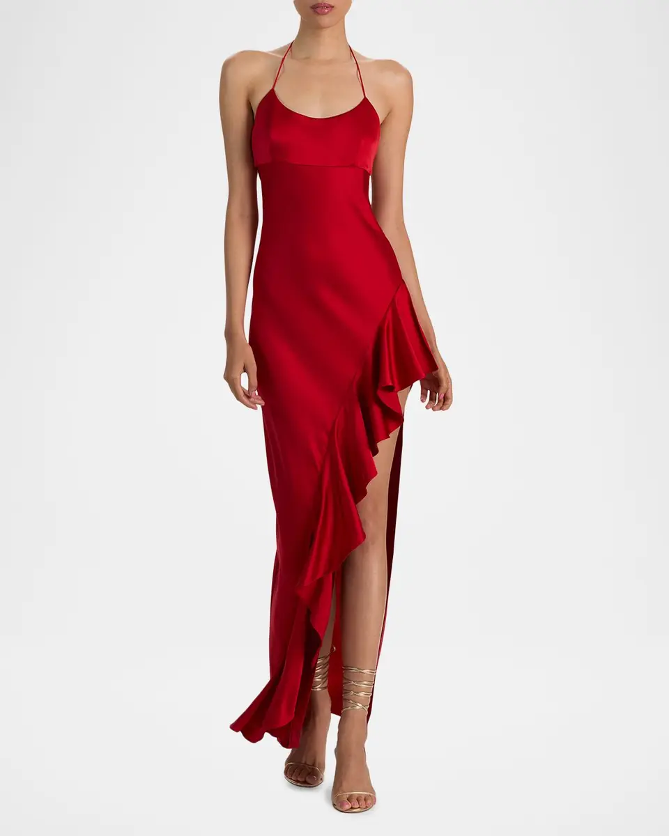 Alice + Olivia Palma Asymmetric Ruffle Maxi Dress | Thumbnail 2 Alice + Olivia Palma Asymmetric Ruffle Maxi Dress | Thumbnail 2
