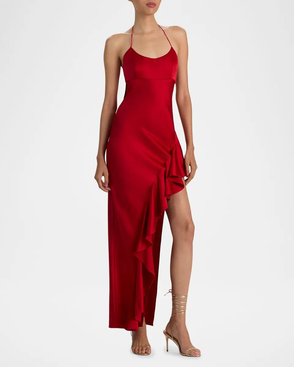 Alice + Olivia Palma Asymmetric Ruffle Maxi Dress | Thumbnail 4 Alice + Olivia Palma Asymmetric Ruffle Maxi Dress | Thumbnail 4