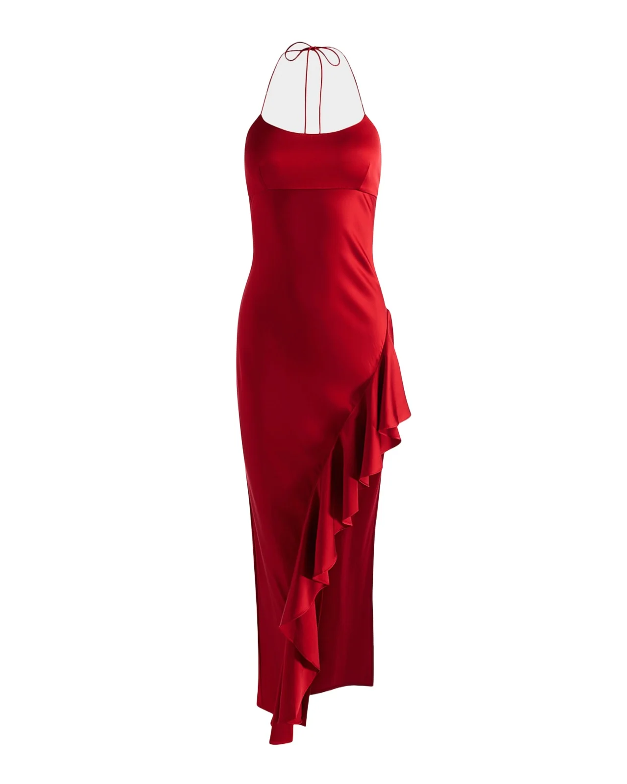 Palma Asymmetric Ruffle Maxi Dress