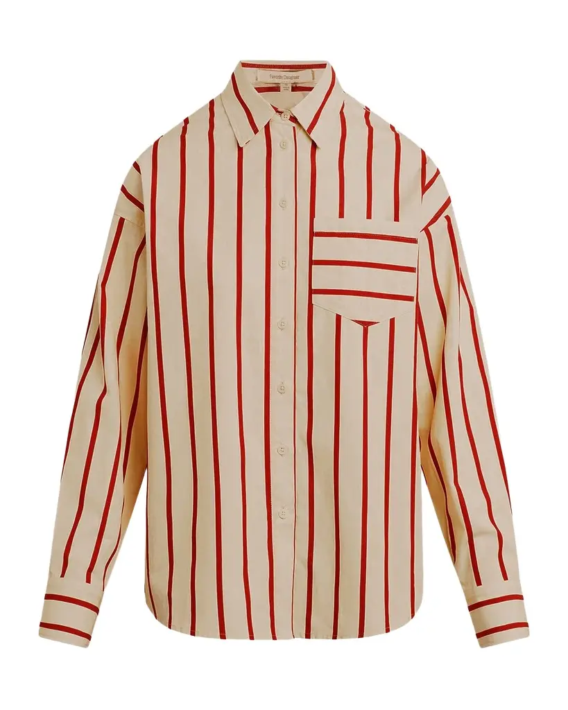 Favorite Daughter The Beau Striped Cotton Shirt | Image 1 Favorite Daughter The Beau Striped Cotton Shirt | Image 1
