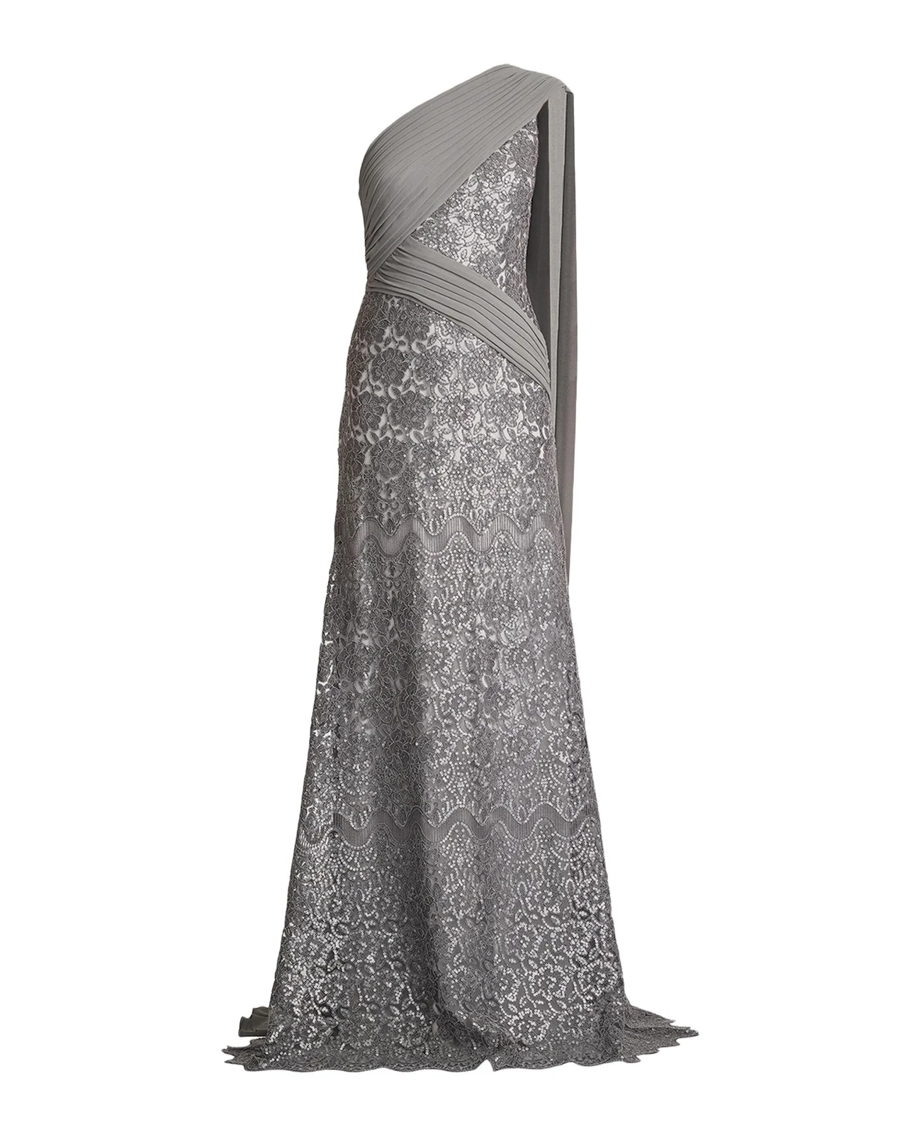 Draped One-Shoulder Sequin Gown Draped One-Shoulder Sequin Gown