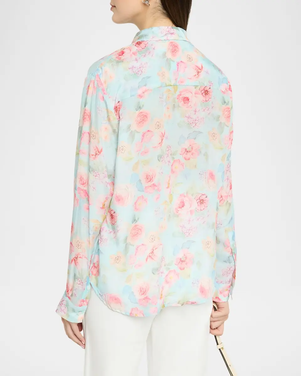 Cissa Floral Slim Button-Front Shirt | Thumbnail 3 Cissa Floral Slim Button-Front Shirt | Thumbnail 3