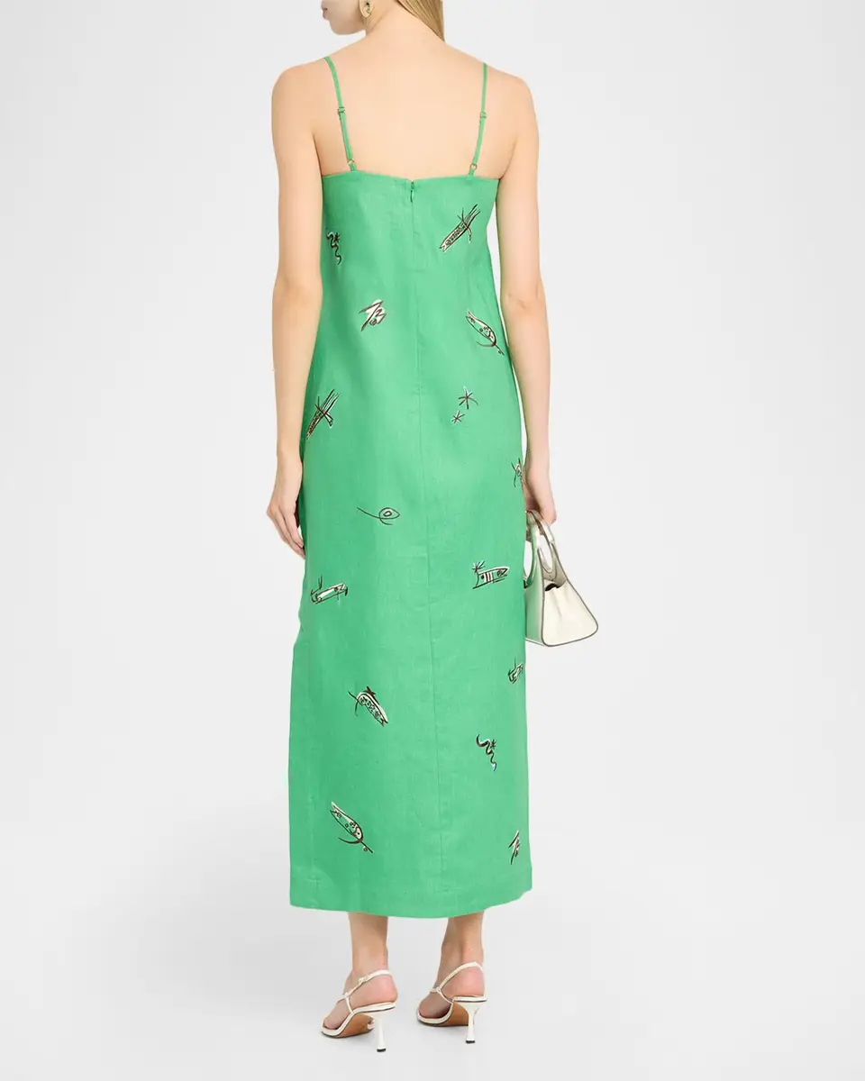 ALÉMAIS Wanda Embroidered Midi Dress | Thumbnail 3 ALÉMAIS Wanda Embroidered Midi Dress | Thumbnail 3