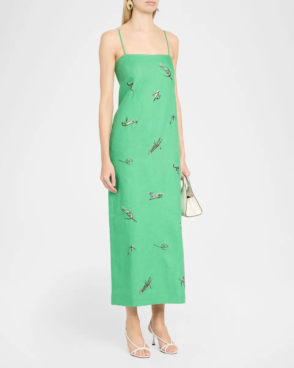 ALÉMAIS Wanda Embroidered Midi Dress | Thumbnail 4 ALÉMAIS Wanda Embroidered Midi Dress | Thumbnail 4
