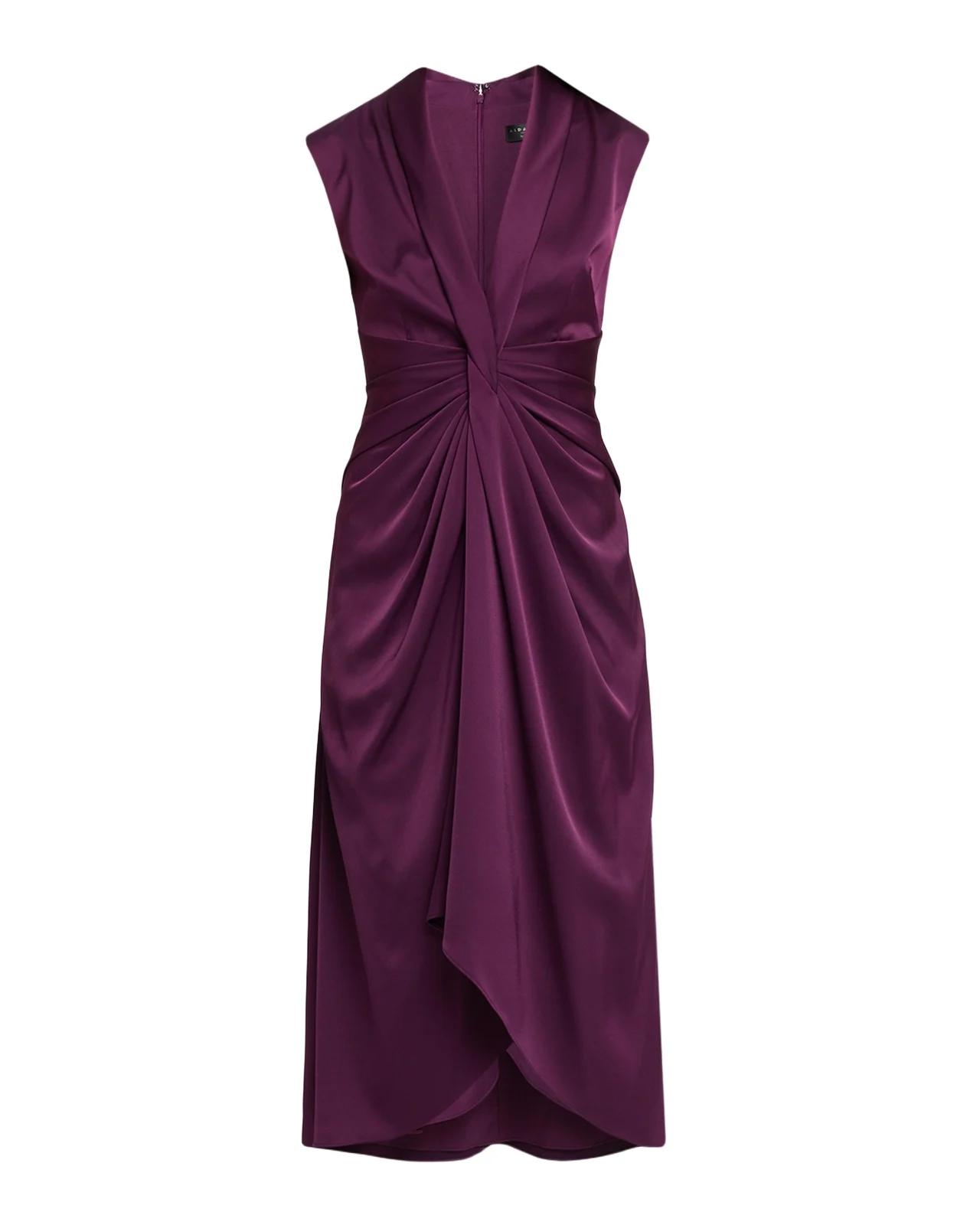 Sleeveless Pleated Twist-Front Midi Dress Sleeveless Pleated Twist-Front Midi Dress