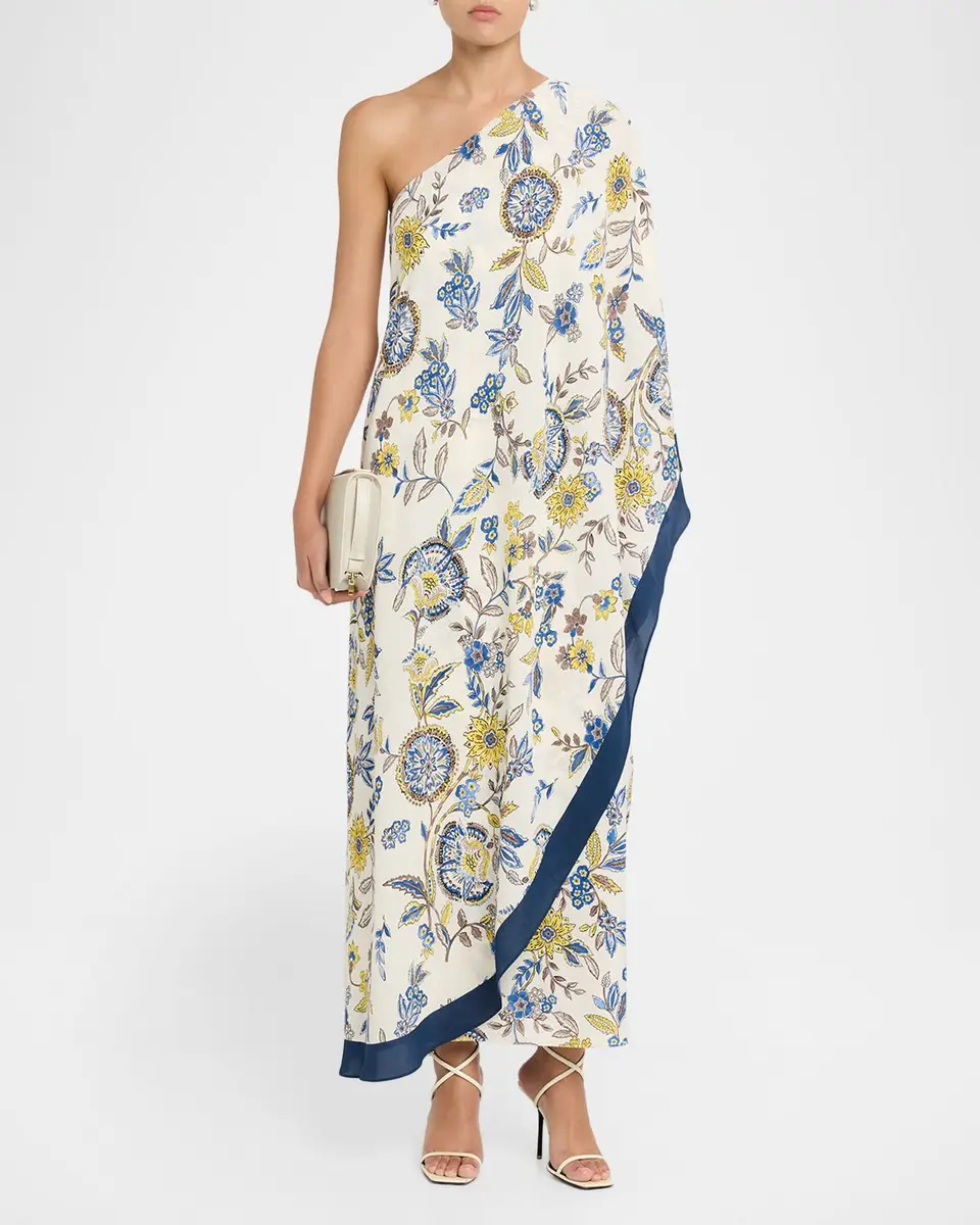 Elie Tahari The Arlene Printed One-Shoulder Maxi Dress | Thumbnail 2 Elie Tahari The Arlene Printed One-Shoulder Maxi Dress | Thumbnail 2