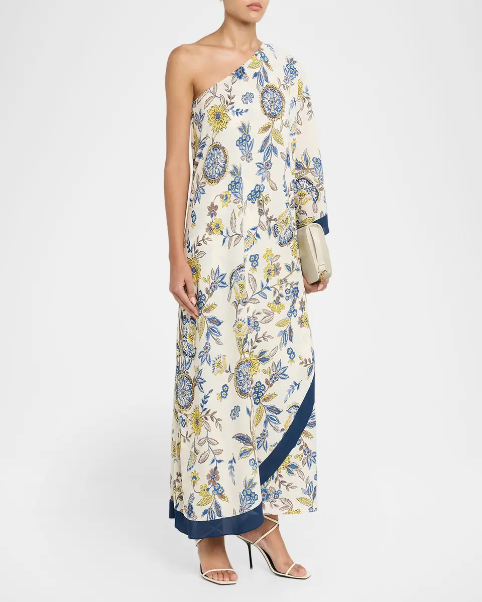 Elie Tahari The Arlene Printed One-Shoulder Maxi Dress | Thumbnail 4 Elie Tahari The Arlene Printed One-Shoulder Maxi Dress | Thumbnail 4