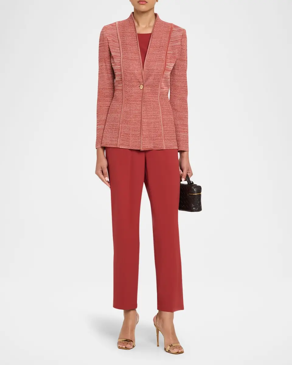 Misook Tailored Mélange Knit Jacket | Thumbnail 2 Misook Tailored Mélange Knit Jacket | Thumbnail 2