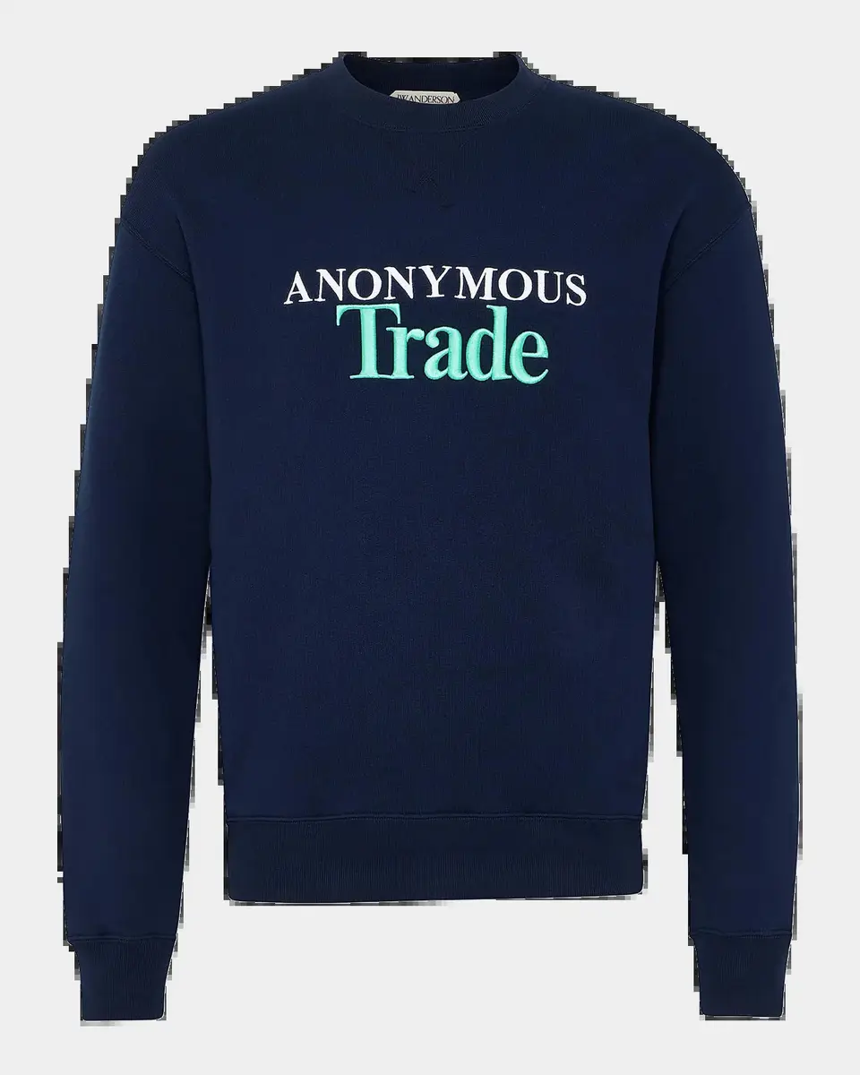 JW Anderson Men's Anonymous Trade Cotton Sweatshirt | Thumbnail 2 JW Anderson Men's Anonymous Trade Cotton Sweatshirt | Thumbnail 2