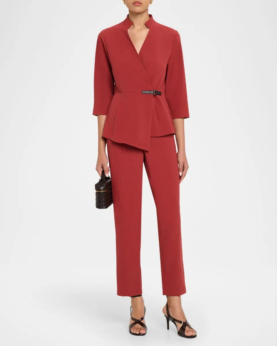 Misook Nora Crepe Straight-Leg Pants | Thumbnail 2 Misook Nora Crepe Straight-Leg Pants | Thumbnail 2