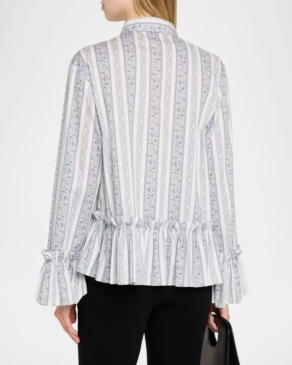 Cinq à Sept Daxel Ruffled Peplum-Hem Shirt | Thumbnail 3 Cinq à Sept Daxel Ruffled Peplum-Hem Shirt | Thumbnail 3