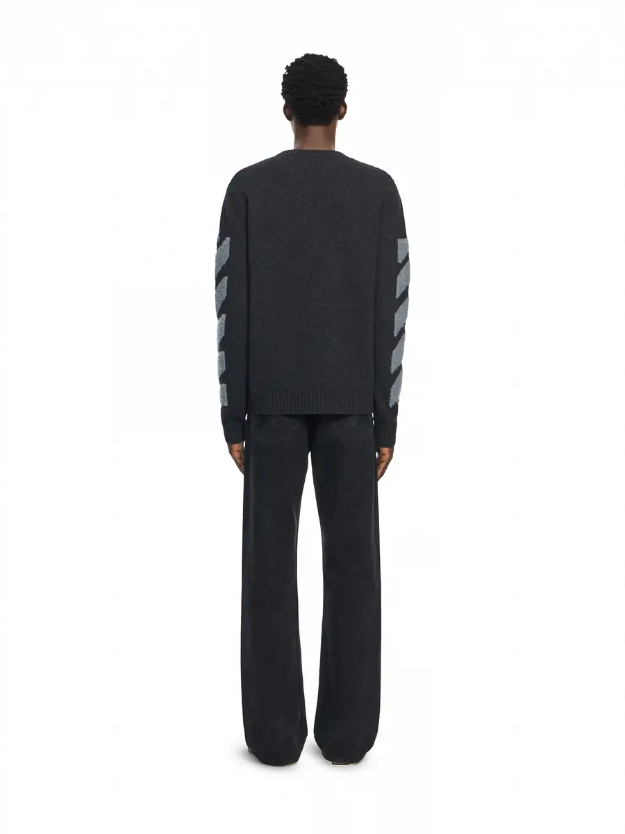 Off-White Diagonals Fuzzy Knit Crewneck | Thumbnail 4 Off-White Diagonals Fuzzy Knit Crewneck | Thumbnail 4