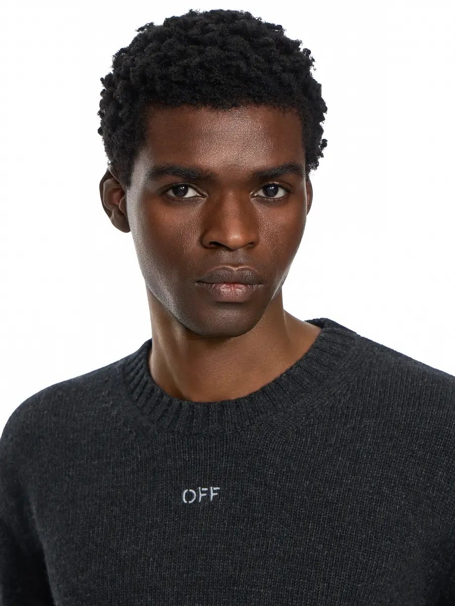 Off-White Diagonals Fuzzy Knit Crewneck | Thumbnail 5 Off-White Diagonals Fuzzy Knit Crewneck | Thumbnail 5