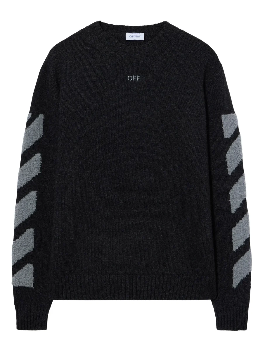 Diagonals Fuzzy Knit Crewneck Diagonals Fuzzy Knit Crewneck