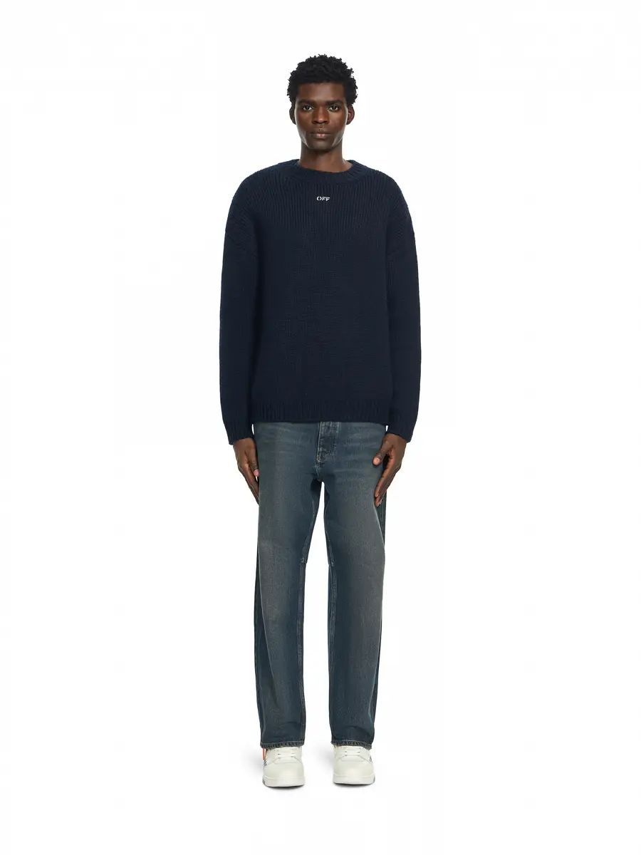 Off-White Maxi Arrow Embroidered Knit Crewneck | Thumbnail 2 Off-White Maxi Arrow Embroidered Knit Crewneck | Thumbnail 2