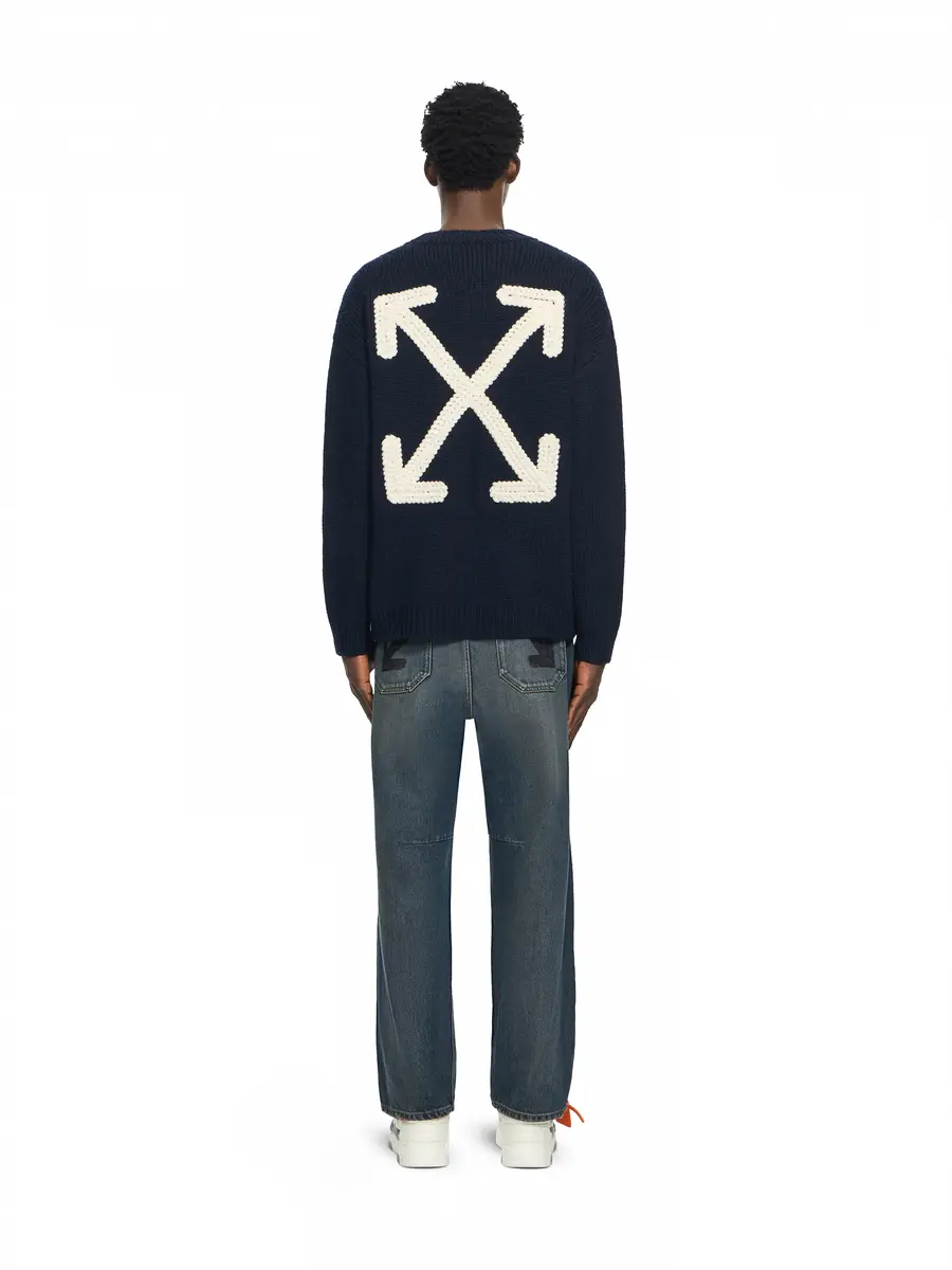 Off-White Maxi Arrow Embroidered Knit Crewneck | Thumbnail 5 Off-White Maxi Arrow Embroidered Knit Crewneck | Thumbnail 5