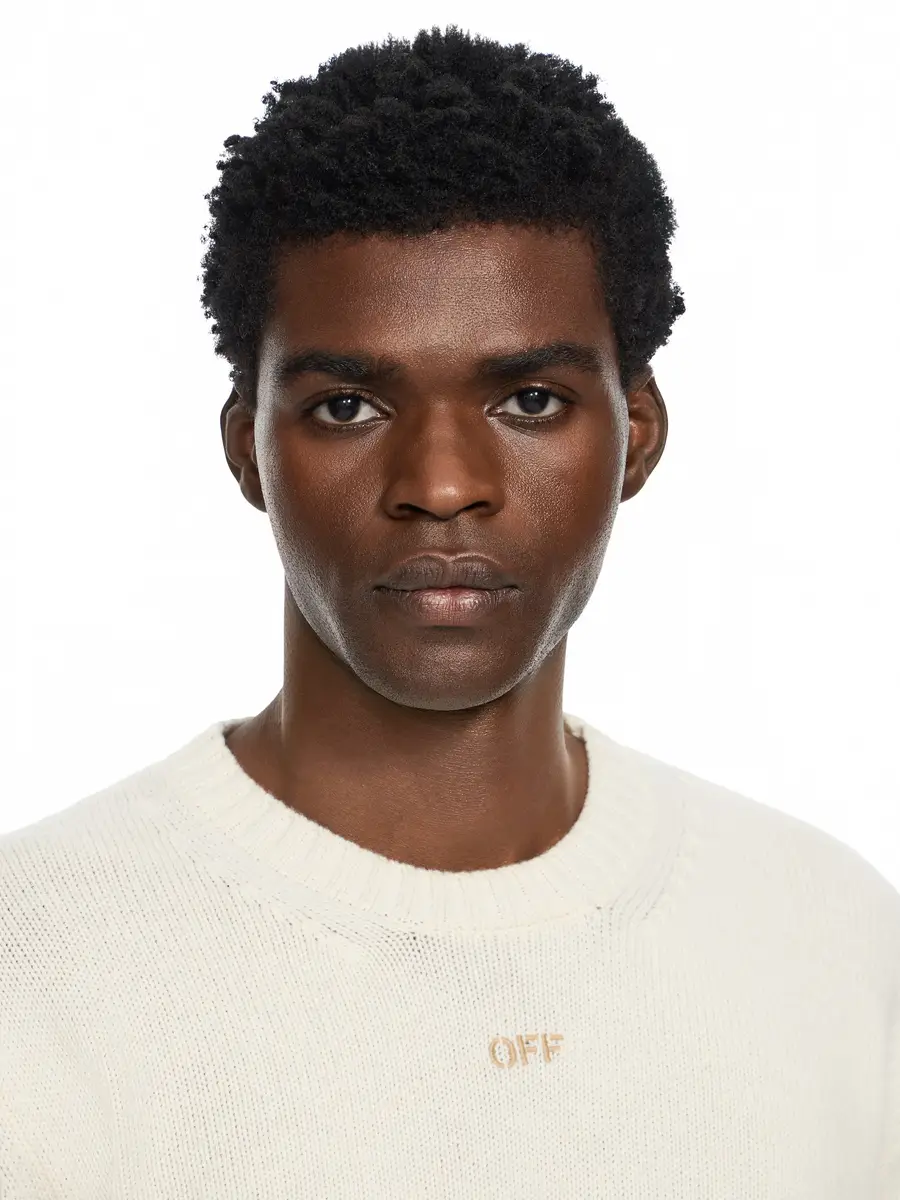 Off-White Diagonals Fuzzy Knit Crewneck | Thumbnail 5 Off-White Diagonals Fuzzy Knit Crewneck | Thumbnail 5