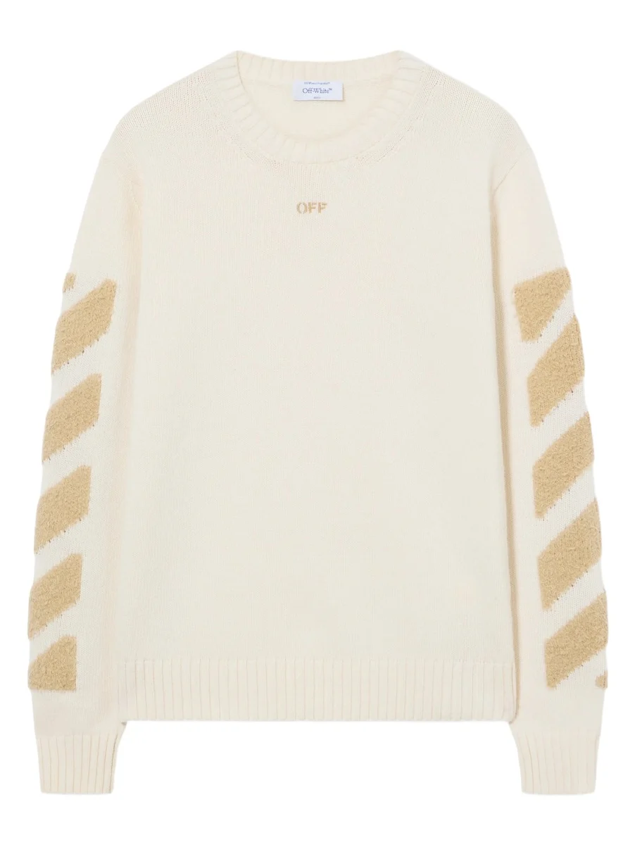 Diagonals Fuzzy Knit Crewneck Diagonals Fuzzy Knit Crewneck