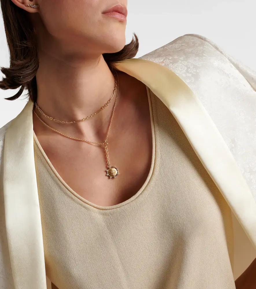 Foundrae Spark Love 18kt gold chain necklace with diamond | Thumbnail 6