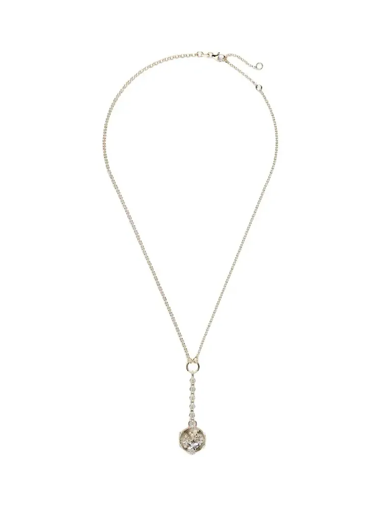 Resilience Blossoms Small 18kt gold pendant necklace with diamonds