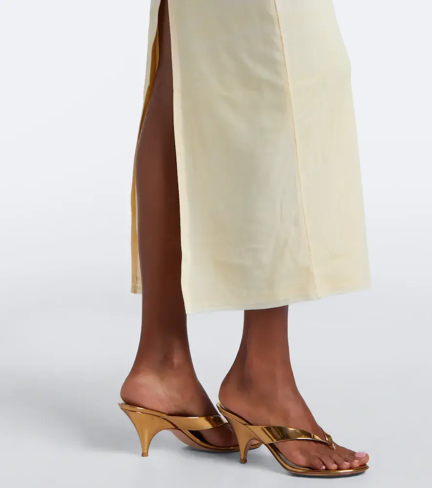 SIR. Printed ruched mesh midi dress | Thumbnail 3 SIR. Printed ruched mesh midi dress | Thumbnail 3