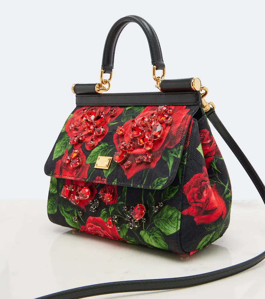 Dolce & Gabbana Sicily Small embellished floral top-handle bag | Thumbnail 4 Dolce & Gabbana Sicily Small embellished floral top-handle bag | Thumbnail 4