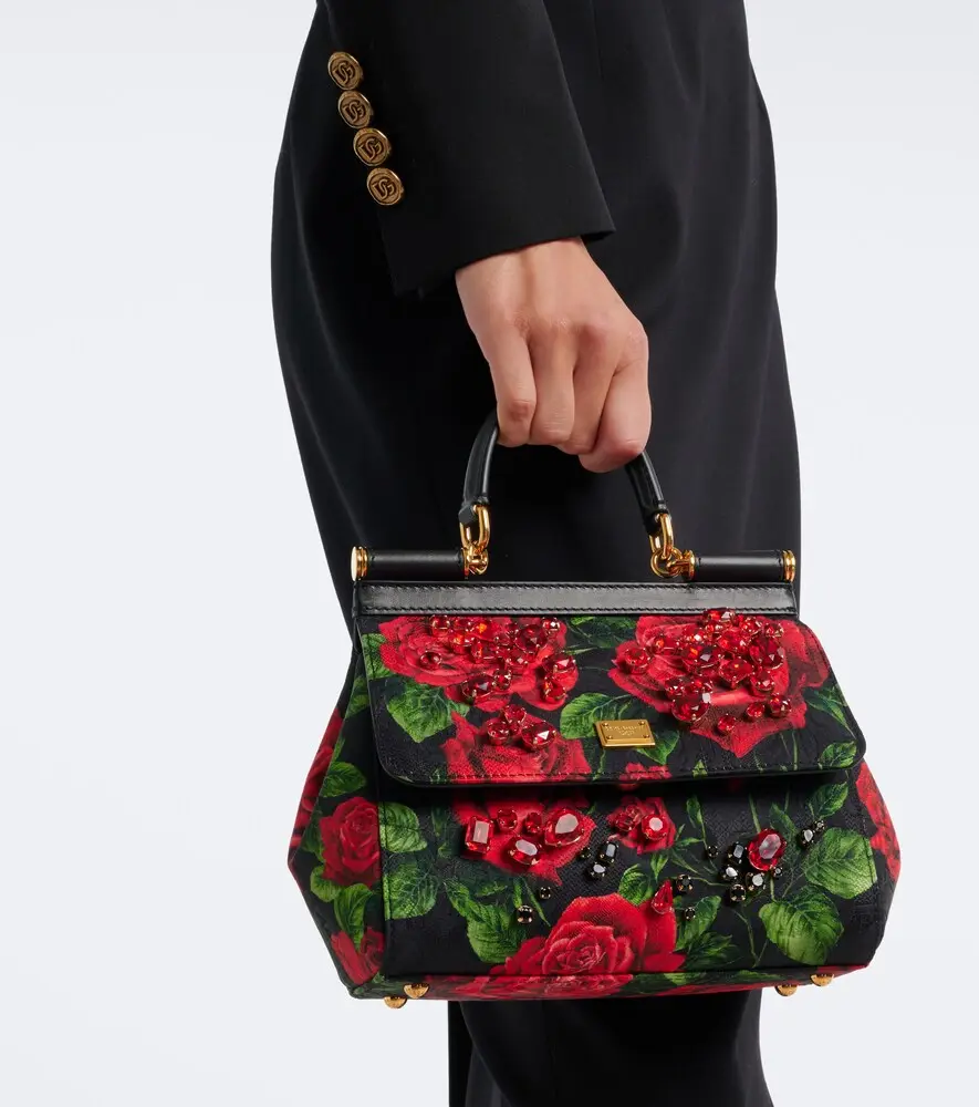 Dolce & Gabbana Sicily Small embellished floral top-handle bag | Thumbnail 6 Dolce & Gabbana Sicily Small embellished floral top-handle bag | Thumbnail 6
