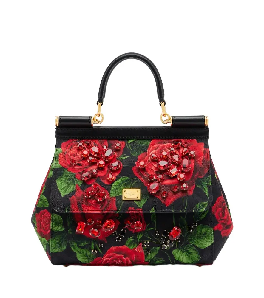 Dolce & Gabbana Sicily Small embellished floral top-handle bag | Image 1 Dolce & Gabbana Sicily Small embellished floral top-handle bag | Image 1