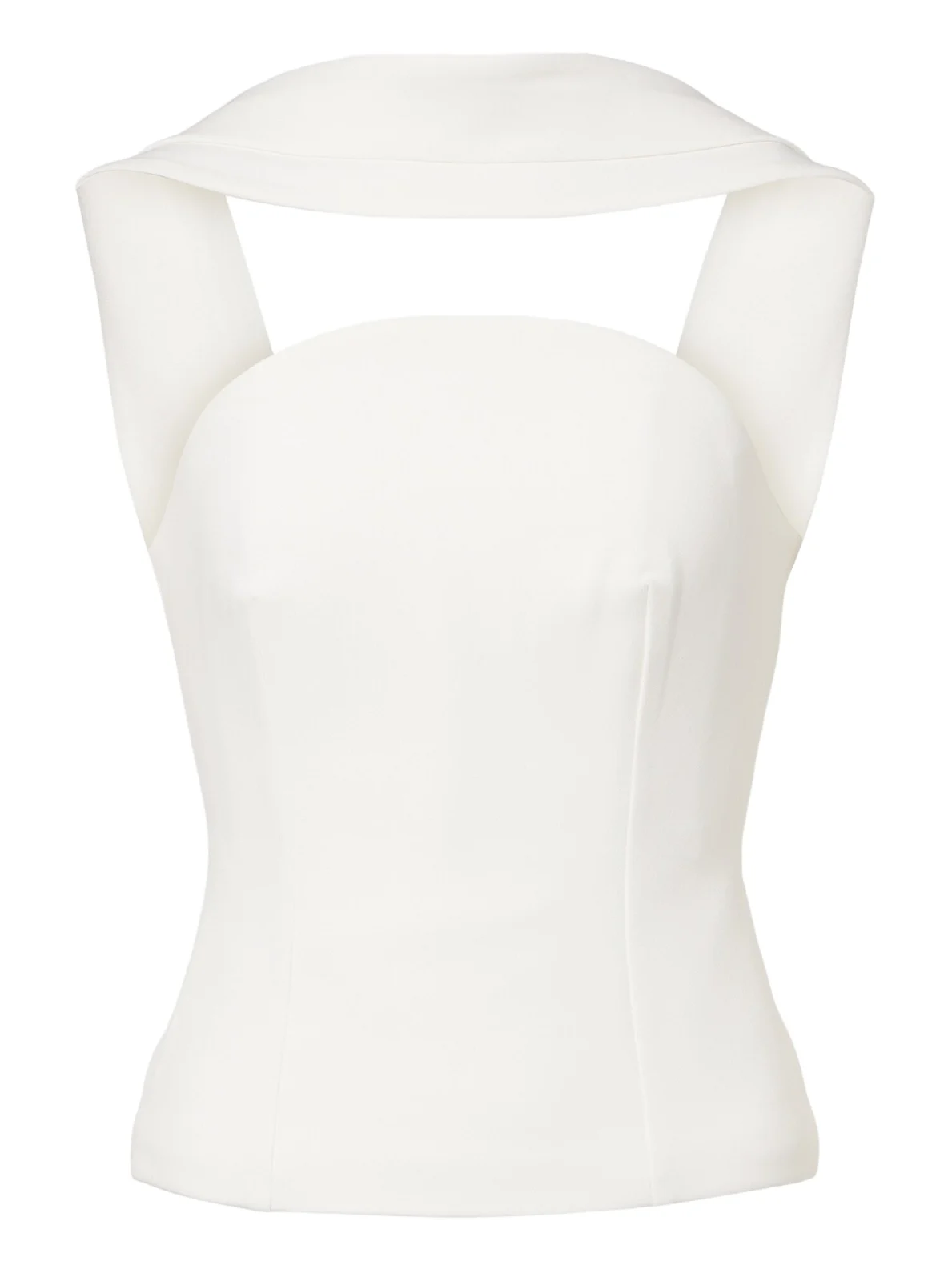 Scarf-detail crêpe corset top