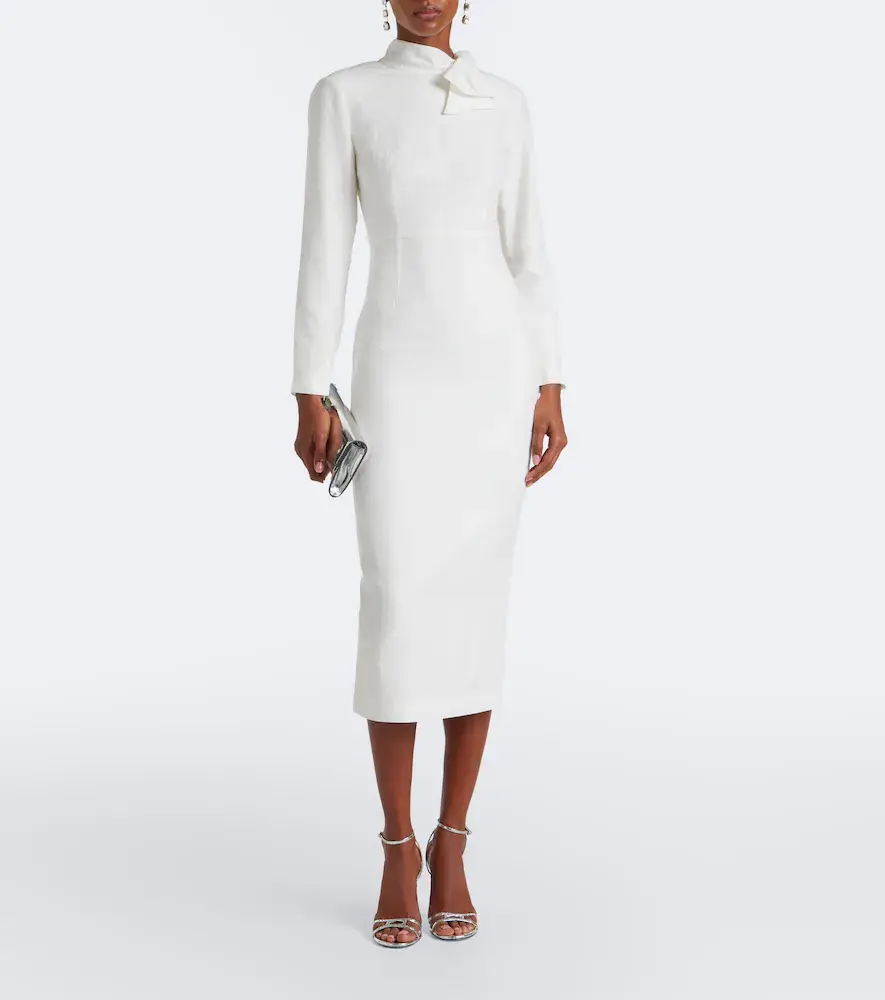 Roland Mouret Ramie and silk jacquard cocktail dress | Thumbnail 3 Roland Mouret Ramie and silk jacquard cocktail dress | Thumbnail 3