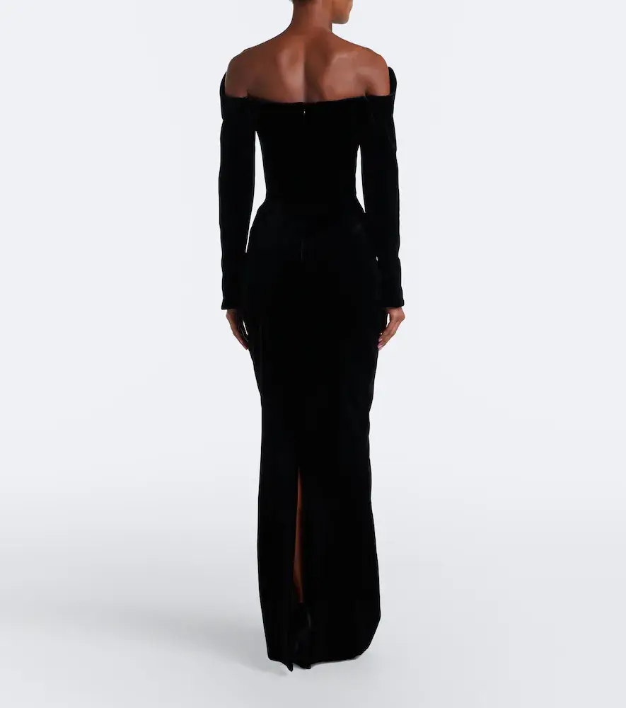 Mugler Velvet bustier gown | Thumbnail 2 Mugler Velvet bustier gown | Thumbnail 2