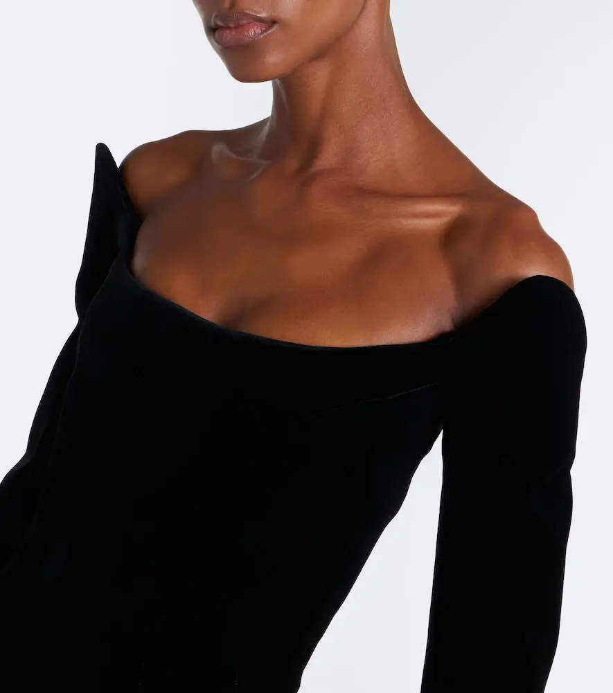 Mugler Velvet bustier gown | Thumbnail 5 Mugler Velvet bustier gown | Thumbnail 5