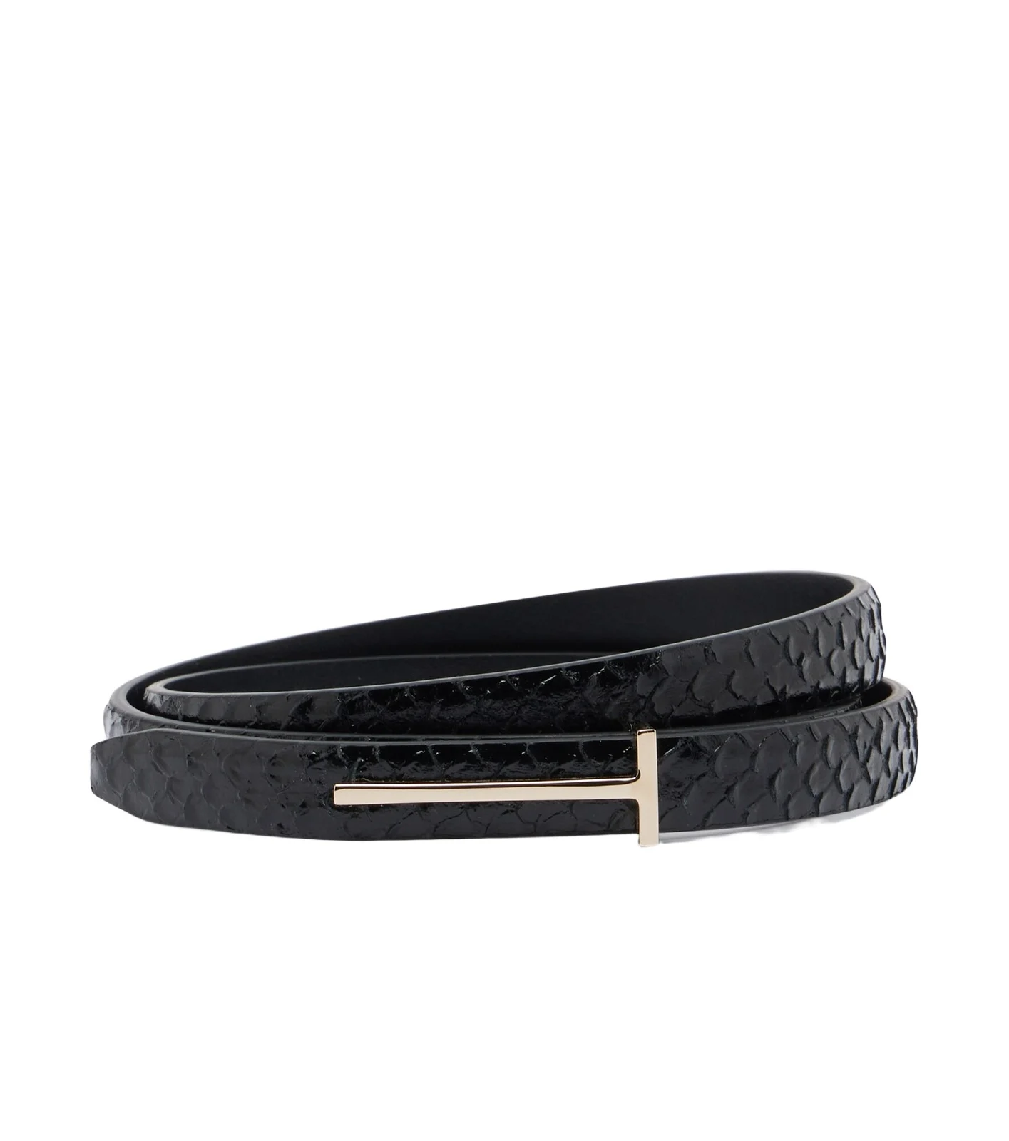 Tom Ford T Icon croc-effect leather belt