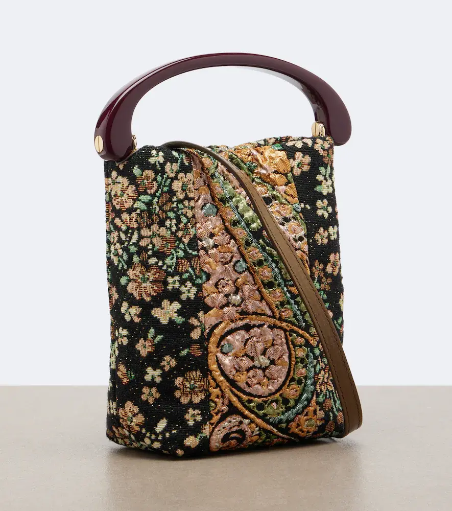Dries Van Noten Micro floral jacquard top-handle bag | Thumbnail 4 Dries Van Noten Micro floral jacquard top-handle bag | Thumbnail 4