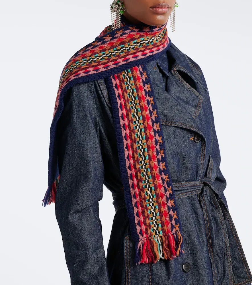 Dries Van Noten Wool jacquard scarf | Thumbnail 4