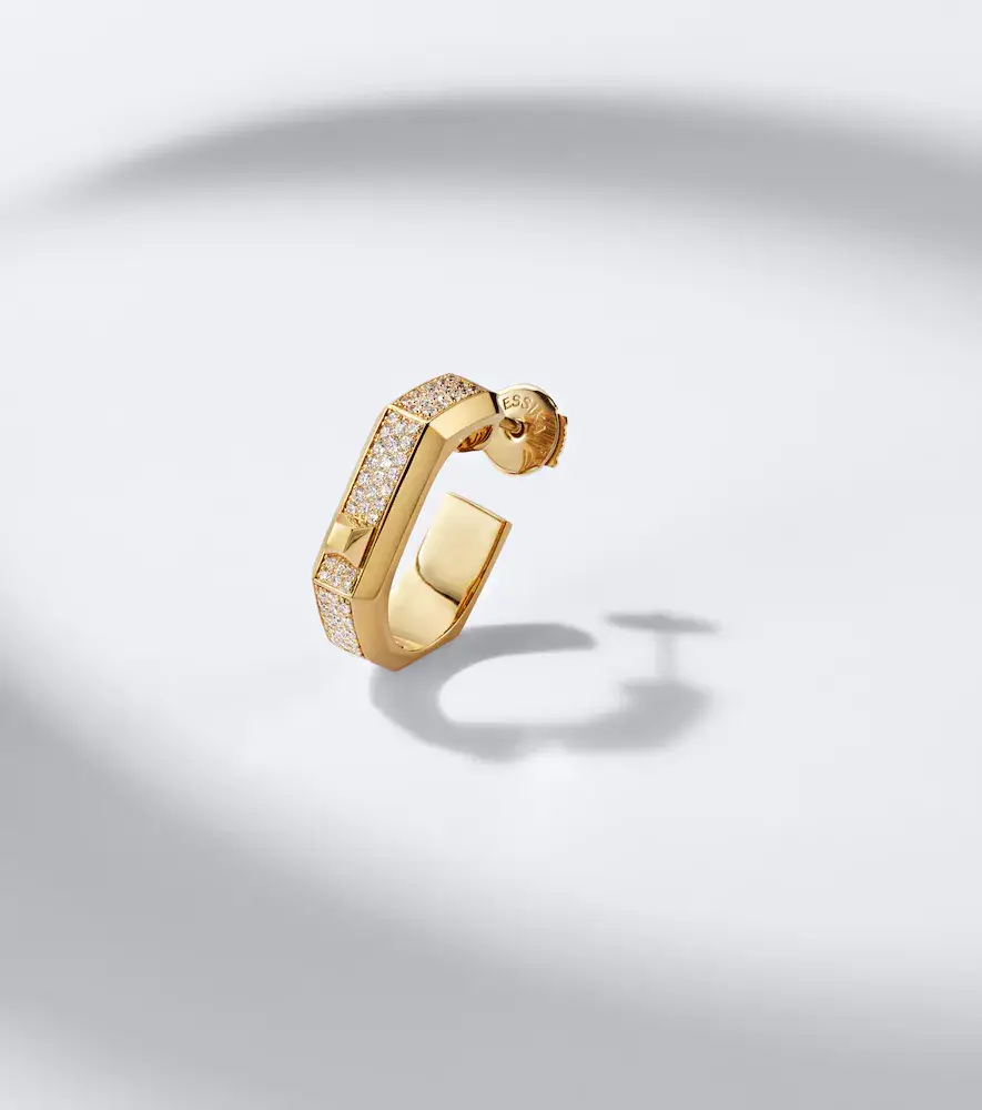 Messika Moderniste 18kt gold single hoop earring with diamonds | Thumbnail 5 Messika Moderniste 18kt gold single hoop earring with diamonds | Thumbnail 5