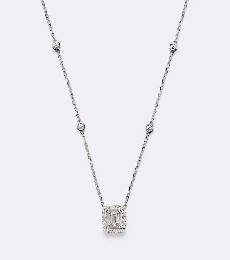 Messika Joy 18kt white gold pendant necklace with diamonds | Thumbnail 3