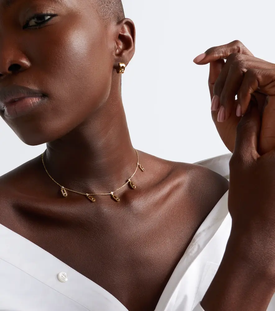 Messika Move Uno 18kt gold choker with diamonds | Thumbnail 4