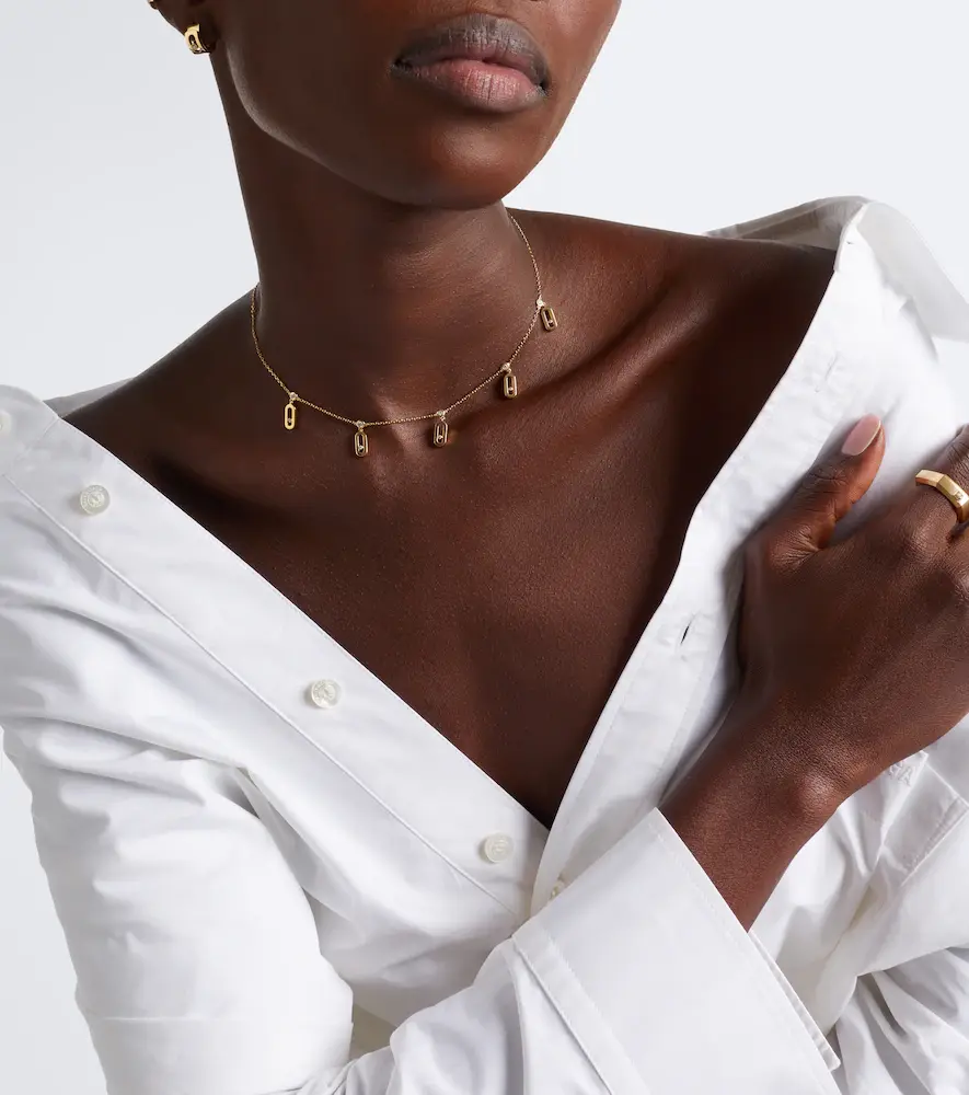 Messika Move Uno 18kt gold choker with diamonds | Thumbnail 5