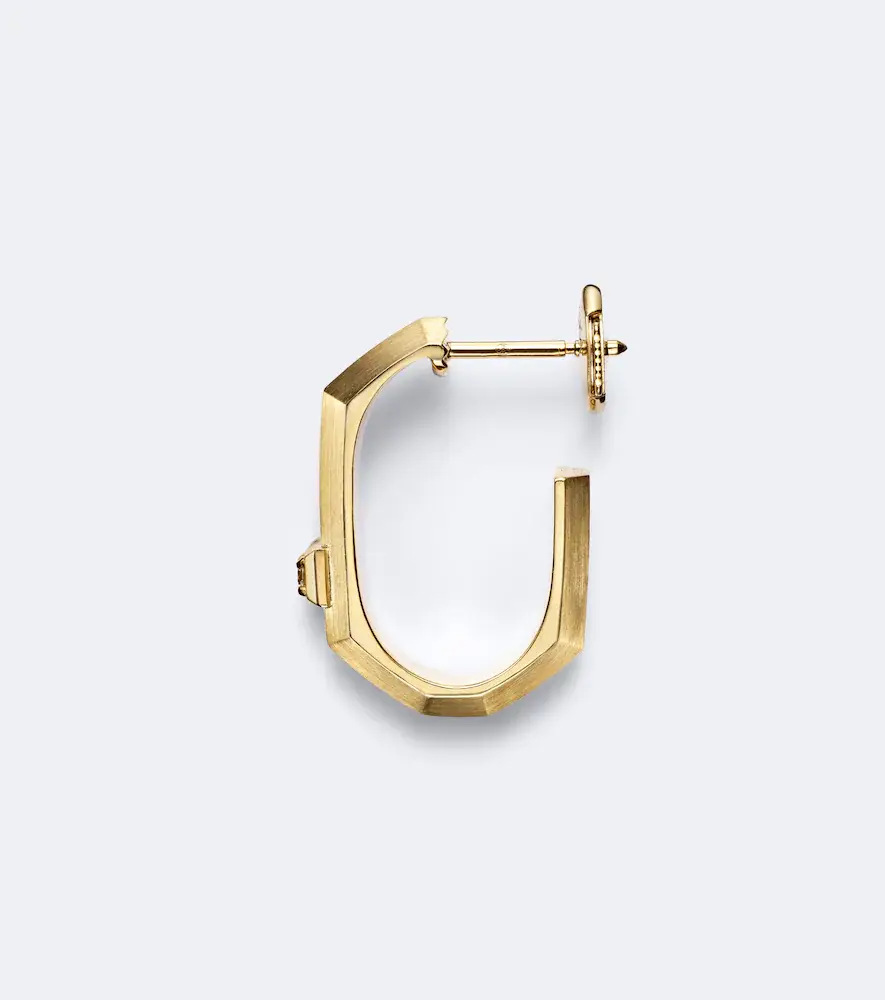 Messika Moderniste Small 18kt gold single hoop earring with diamond | Thumbnail 2 Messika Moderniste Small 18kt gold single hoop earring with diamond | Thumbnail 2