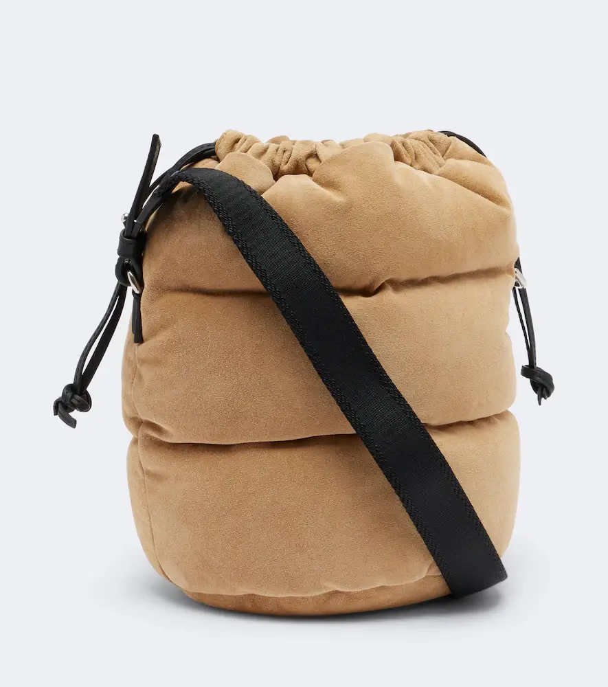 Moncler Caradoc Small suede down bucket bag | Thumbnail 2 Moncler Caradoc Small suede down bucket bag | Thumbnail 2