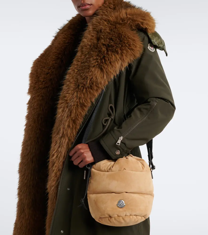 Moncler Caradoc Small suede down bucket bag | Thumbnail 5 Moncler Caradoc Small suede down bucket bag | Thumbnail 5
