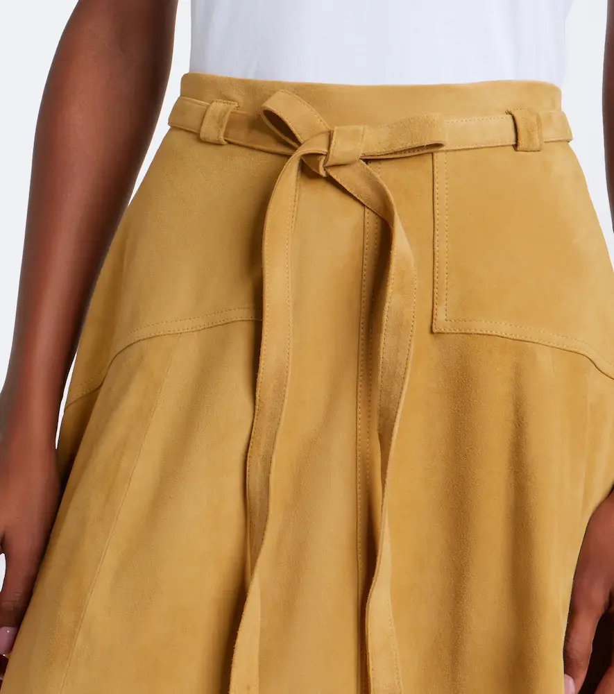 Polo Ralph Lauren Belted suede midi skirt | Thumbnail 6
